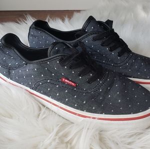 Womans size 9 LEVIS polka dot sneakers